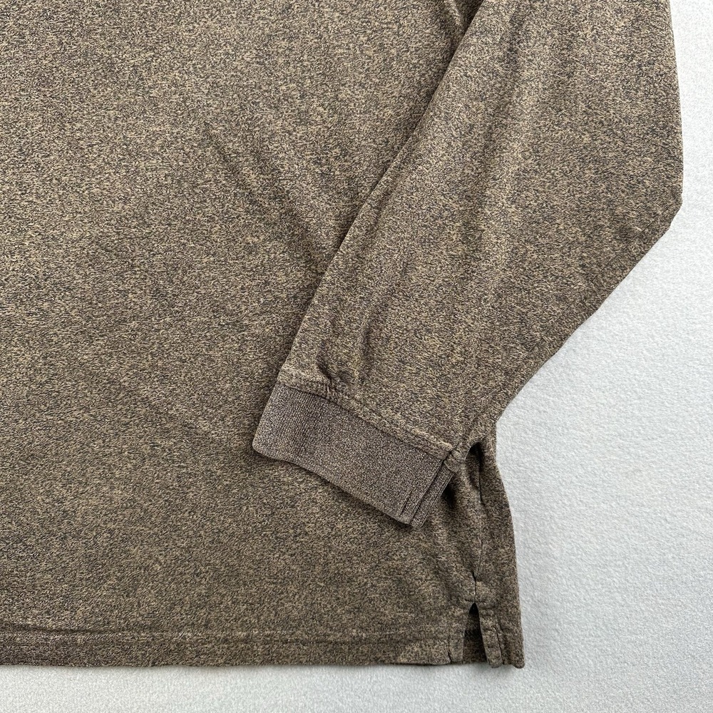Tasso Elba Men's Polo Shirt Size Large Brown Long Sleeve Stretchy 100% Cotton - Picture 9 of 13